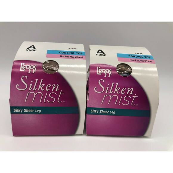 Leggs Women's Silken Sheer No-Roll Waistband Control Top Panty Nude A Lot of 2 - Picture 8 of 12